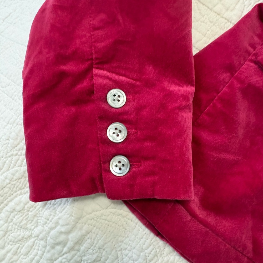 Eddie Bauer Fuchsia Velvet Blazer - Picture 3 of 8